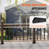 Garden Ornaments: VEVOR Staircase Metal Balusters, 32.28"x1"x0.2" Flat Aluminum Alloy Decorative Banister Spindles, 51 Pack Deck Baluster with Screws, Classic Hollow Deck Railing Satin Black Powder Coated for Porch