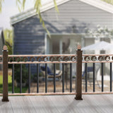 Garden Ornaments: VEVOR Staircase Metal Balusters, 32.28"x1"x0.2" Flat Aluminum Alloy Decorative Banister Spindles, 51 Pack Deck Baluster with Screws, Classic Hollow Deck Railing Satin Black Powder Coated for Porch