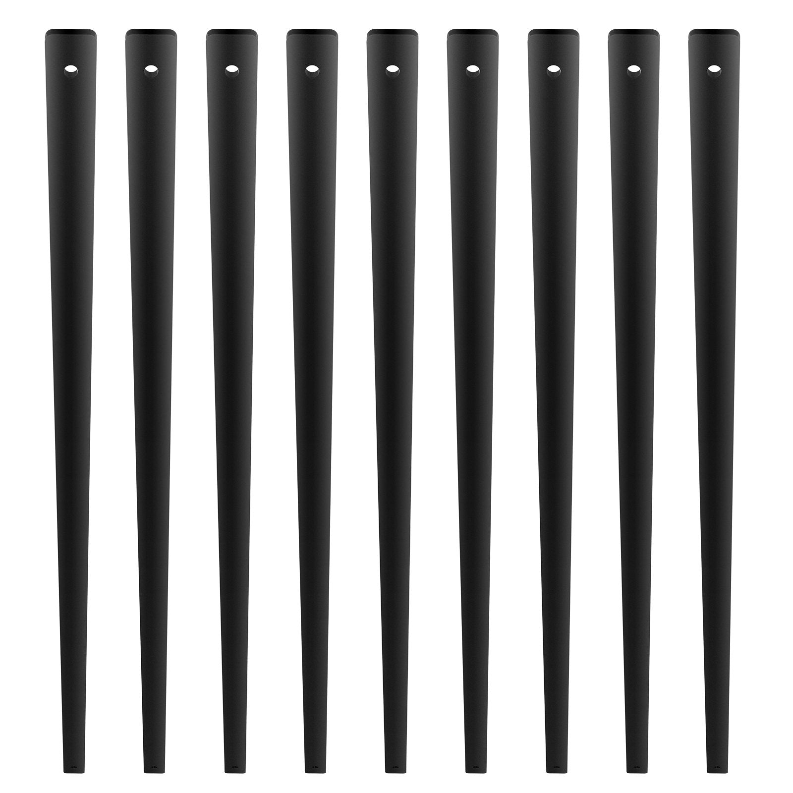 Garden Ornaments: VEVOR Staircase Metal Balusters, 32.28"x1"x0.2" Flat Aluminum Alloy Decorative Banister Spindles, 51 Pack Deck Baluster with Screws, Classic Hollow Deck Railing Satin Black Powder Coated for Porch