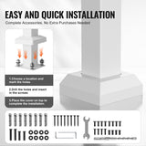 Mobility & Accessibility: VEVOR Handrails for Outdoor Steps, 1-2 Step Stair Hand Rail Kit, Transitional Carbon Steel Railings with Installation Kit, Stair Rails for Seniors, Concrete Steps & Porch & Deck, White Retro Arch