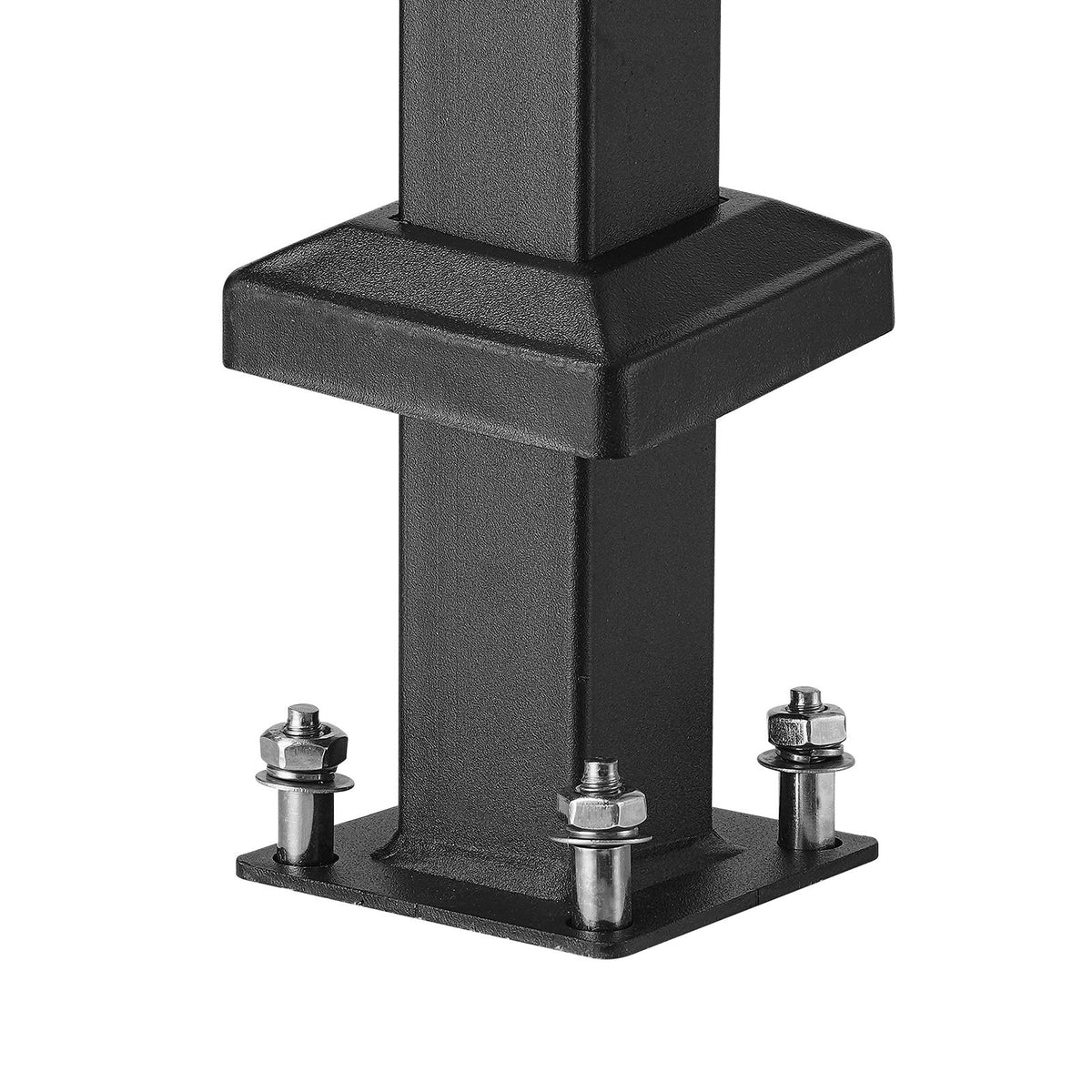 Handrails for Outdoor Steps, 1-2 Step Stair Hand Rail Kit, Transitional Carbon Steel Railings with Installation Kit, Stair Rails for Seniors, Concrete Steps & Porch & Deck, Black Retro Arch