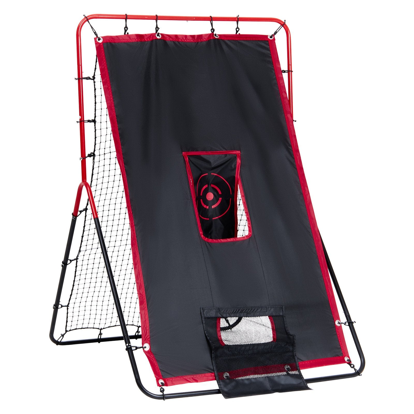 Basketball & Basketball Accessories: VEVOR Baseball And Softball Rebounder Net 3.5x4.5 ft 2-in-1 Switch Hitter Pitch