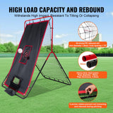 Basketball & Basketball Accessories: VEVOR Baseball And Softball Rebounder Net 3.5x4.5 ft 2-in-1 Switch Hitter Pitch