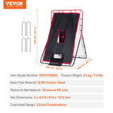 Basketball & Basketball Accessories: VEVOR Baseball And Softball Rebounder Net 3.5x4.5 ft 2-in-1 Switch Hitter Pitch
