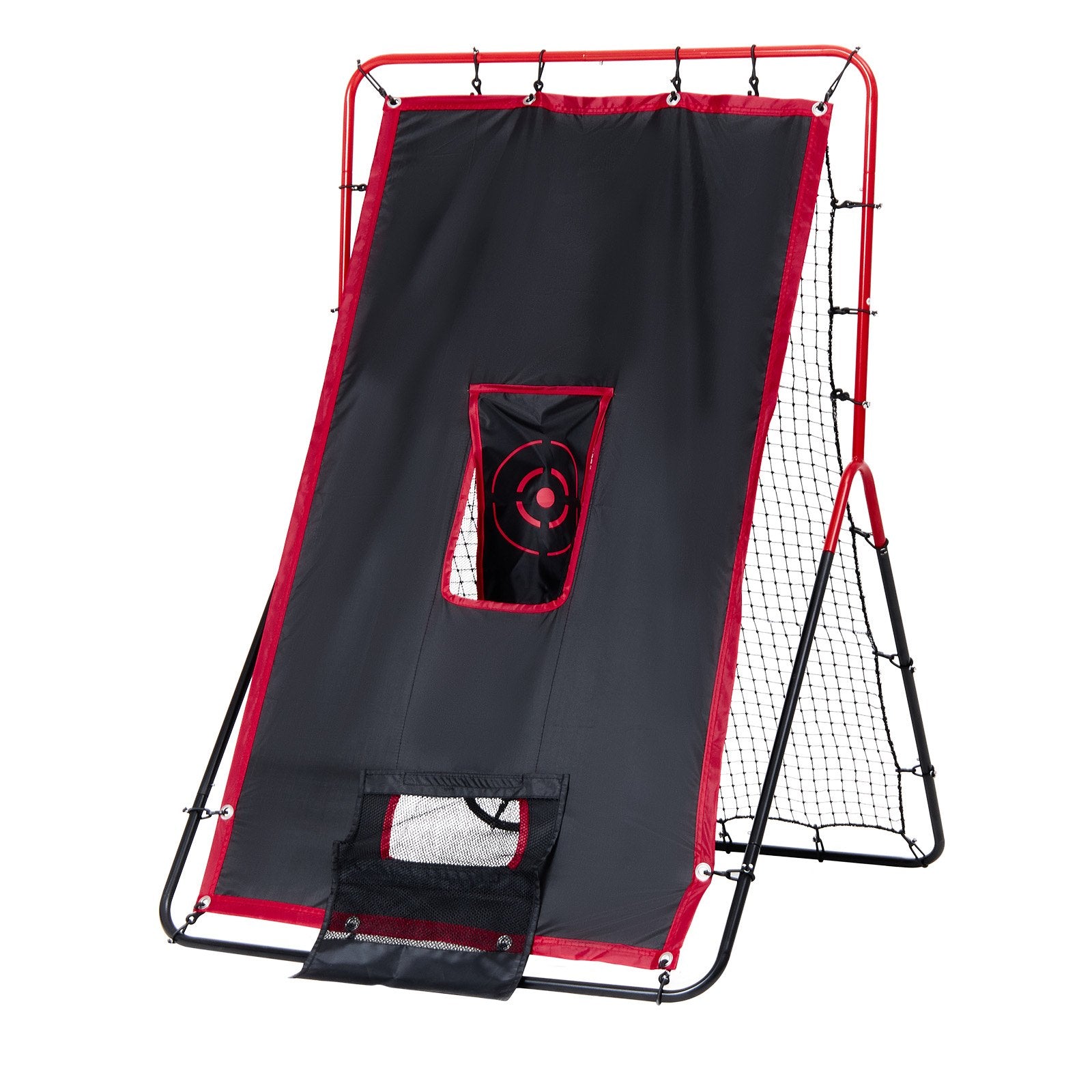Basketball & Basketball Accessories: VEVOR Baseball And Softball Rebounder Net 3.5x4.5 ft 2-in-1 Switch Hitter Pitch