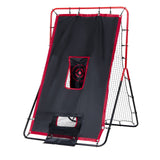 Basketball & Basketball Accessories: VEVOR Baseball And Softball Rebounder Net 3.5x4.5 ft 2-in-1 Switch Hitter Pitch