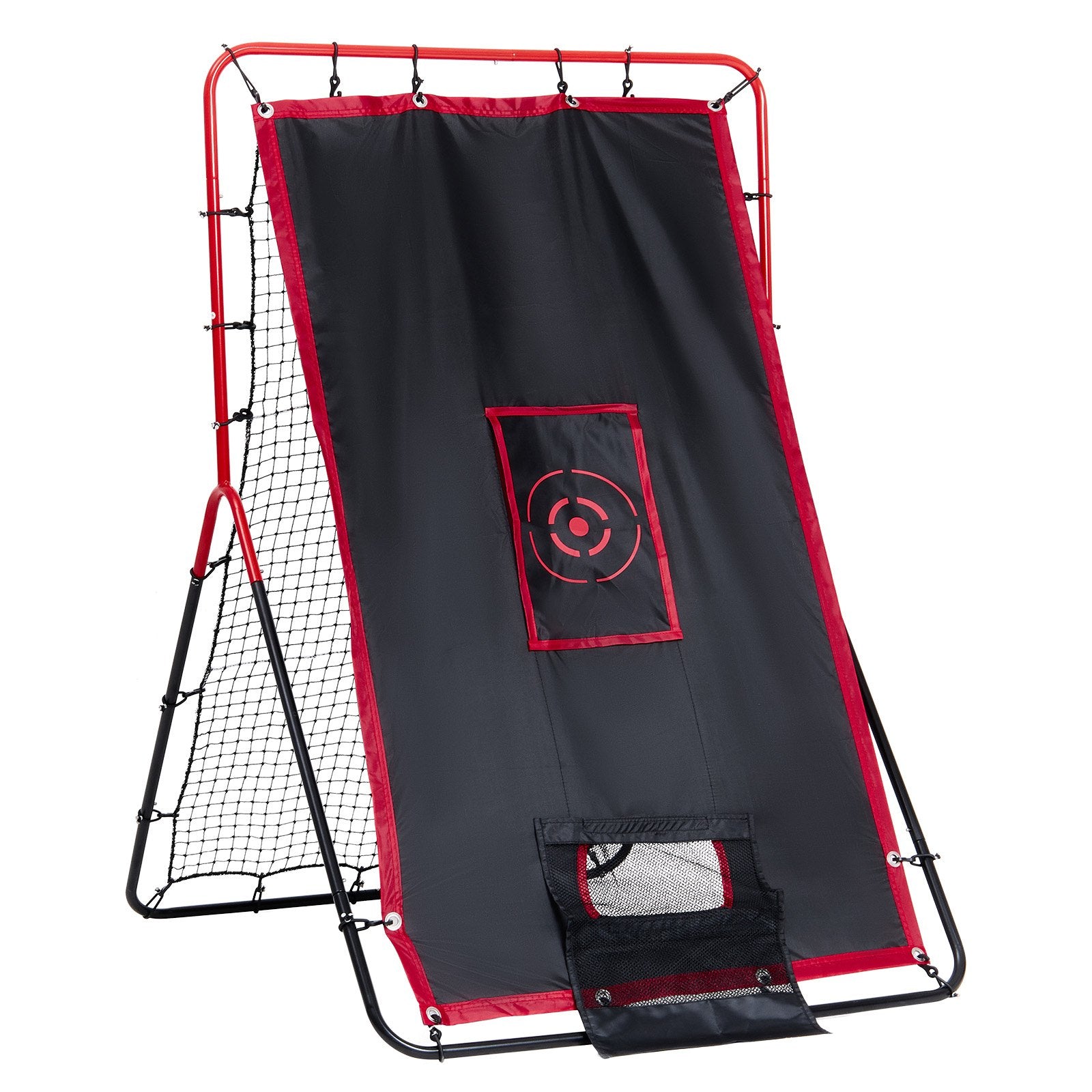 Basketball & Basketball Accessories: VEVOR Baseball And Softball Rebounder Net 3.5x4.5 ft 2-in-1 Switch Hitter Pitch