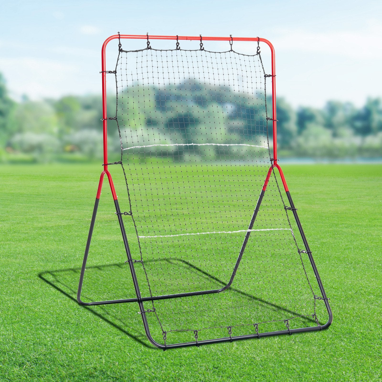 Basketball & Basketball Accessories: VEVOR Baseball And Softball Rebounder Net, 3 x 4.5 ft PitchBack Baseball Pitching Nest, 3-Way Baseball, Softball Pitchback Net, Fielding Trainer, Bounce Back Net for Fielding/Throwing Practice