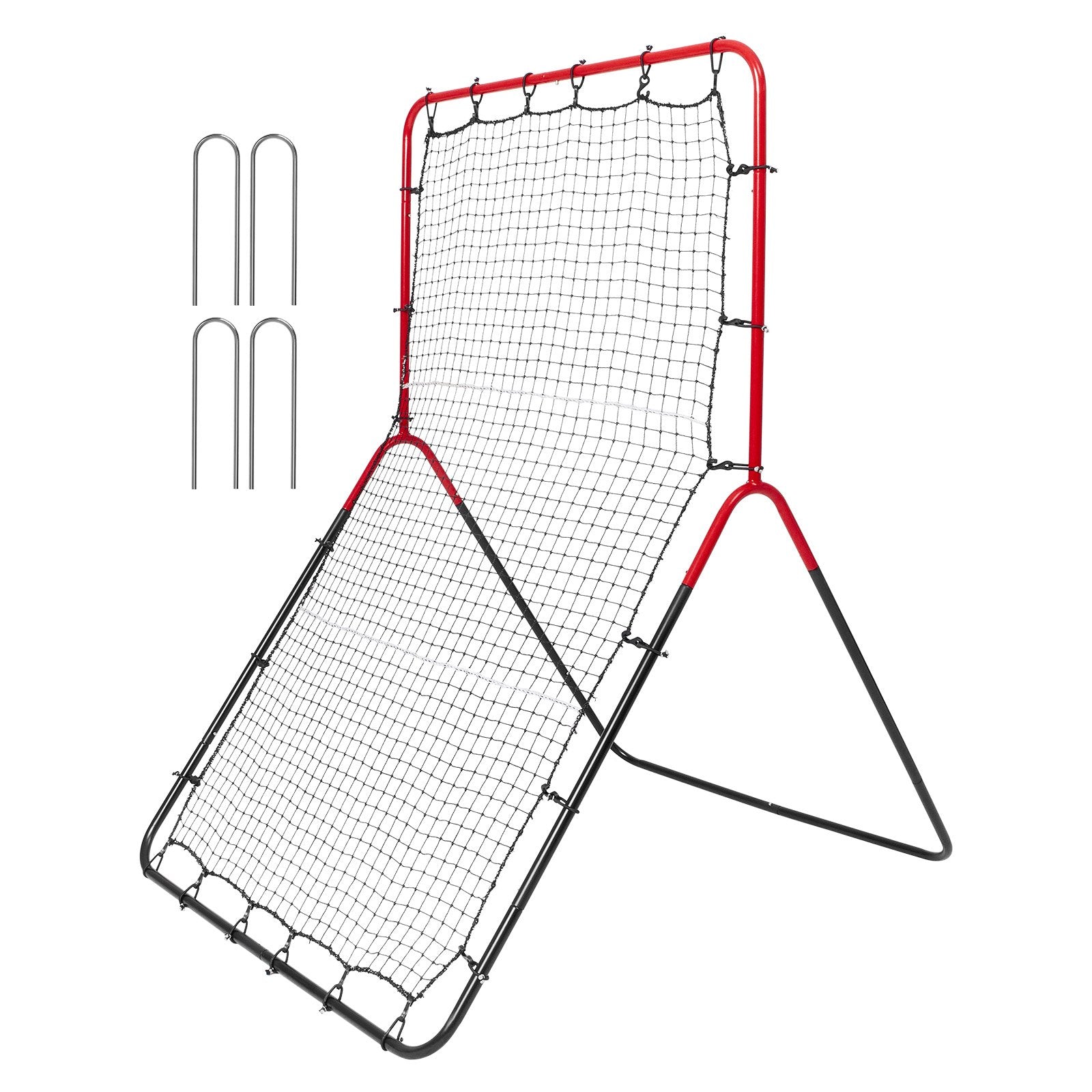 Basketball & Basketball Accessories: VEVOR Baseball And Softball Rebounder Net, 3 x 4.5 ft PitchBack Baseball Pitching Nest, 3-Way Baseball, Softball Pitchback Net, Fielding Trainer, Bounce Back Net for Fielding/Throwing Practice