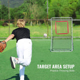 Basketball & Basketball Accessories: VEVOR Baseball And Softball Rebounder Net, 3.5 x 6 ft PitchBack Baseball Pitching Nest, Softball Pitchback Net, Fielding Trainer, Bounce Back Net for Fielding/Throwing Practice, 5 Adjustable Angles