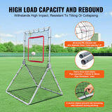 Basketball & Basketball Accessories: VEVOR Baseball And Softball Rebounder Net, 3.5 x 6 ft PitchBack Baseball Pitching Nest, Softball Pitchback Net, Fielding Trainer, Bounce Back Net for Fielding/Throwing Practice, 5 Adjustable Angles