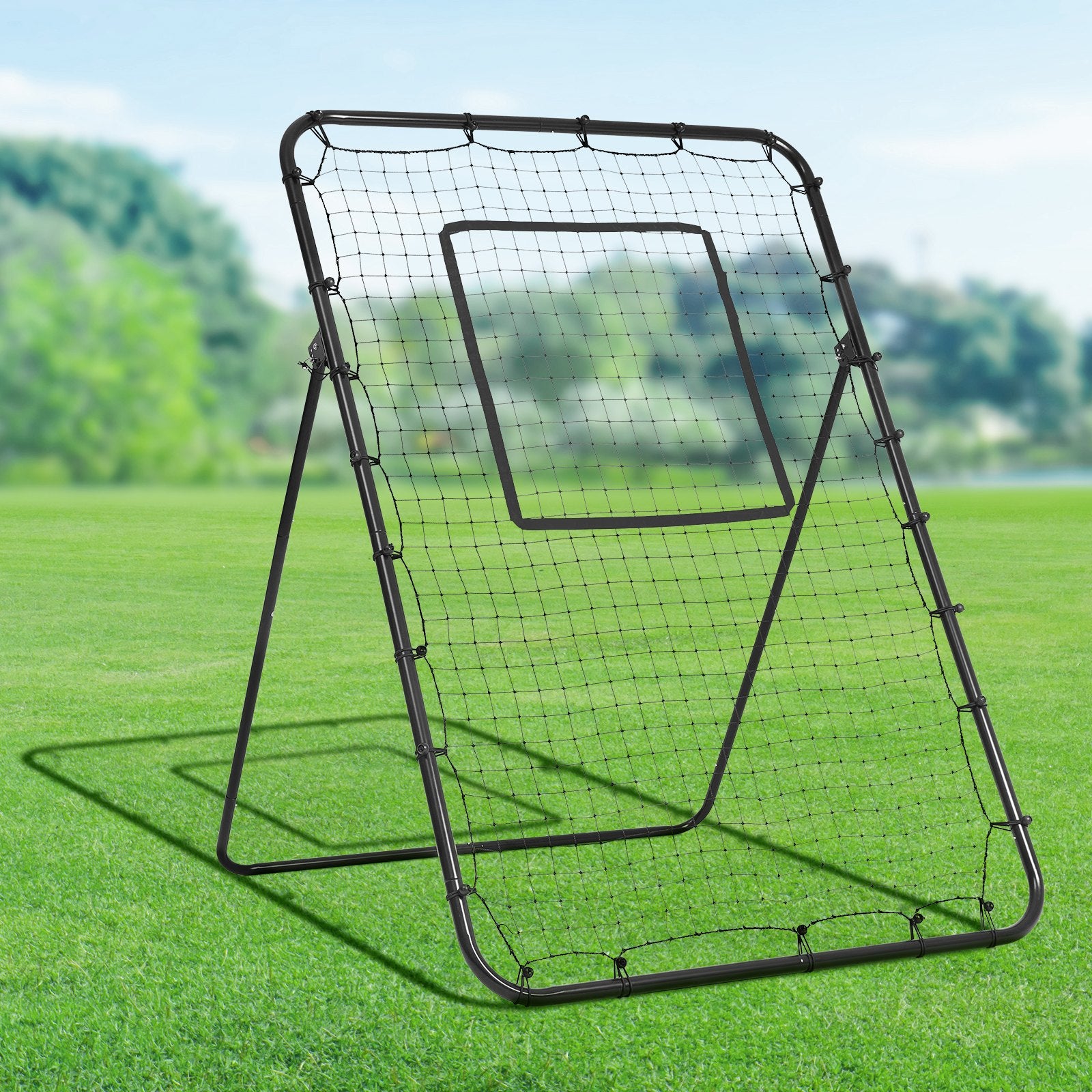 Basketball & Basketball Accessories: VEVOR Baseball And Softball Rebounder Net, 4 x 6 Feet PitchBack Baseball Nest for Pitching and Fielding Training, Pitch Return Trainer Rebound Net with Pitching Target, 4 Adjustable Angles