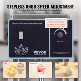 Food Mixers & Blenders: VEVOR Ice Cream Blender, 400W High-Speed Ice Cream Maker Mixer Stir Machine 4200RPM, Stepless Speed Adjustment, 304 Stainless Steel Ice Cream Shaker, 3 Hand Cups, Make Various Flavors of Ice Cream