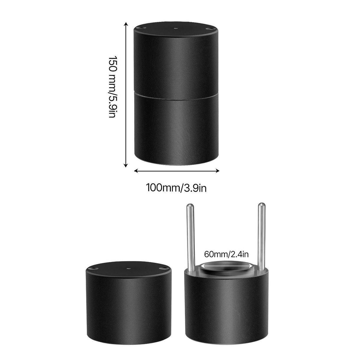 Ice Ball Press Kit, Aviation Aluminum Ice Press with Ice Block Mold, Large Mat, Tong, Drip Tray, One Glass, Round Ice Ball Maker 2.4"/60 mm Ice Sphere, for Whiskey, Cocktail on Party & Holiday