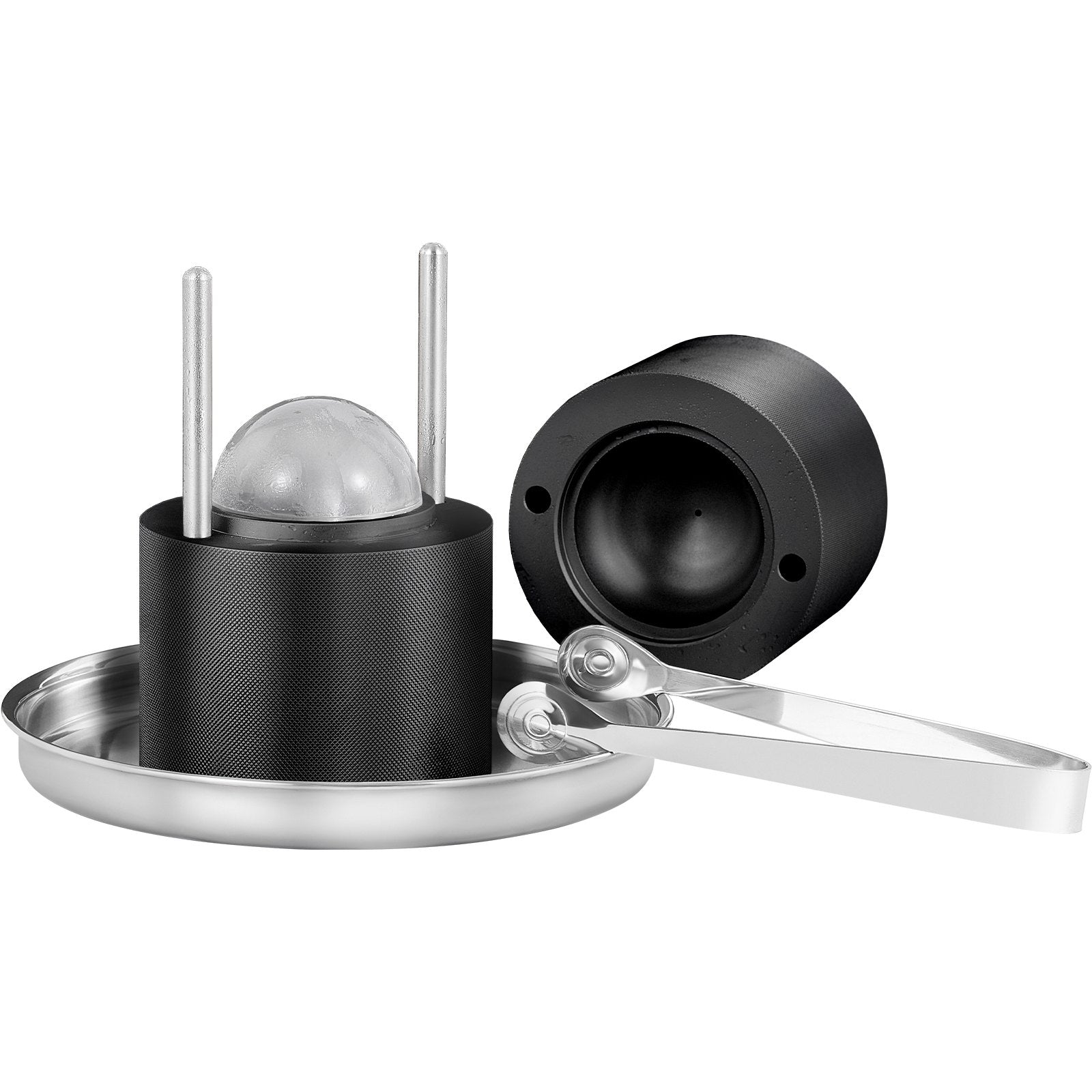 Basketball & Basketball Accessories: VEVOR Ice Ball Press, 6cm Ice Ball Maker, Aircraft Al Alloy Ice Ball Press Kit for 60mm Ice Sphere, Ice Press with Tong and Drip Tray, for Whiskey, Cocktail, Bourbon, Scot on Party & Holiday, Black