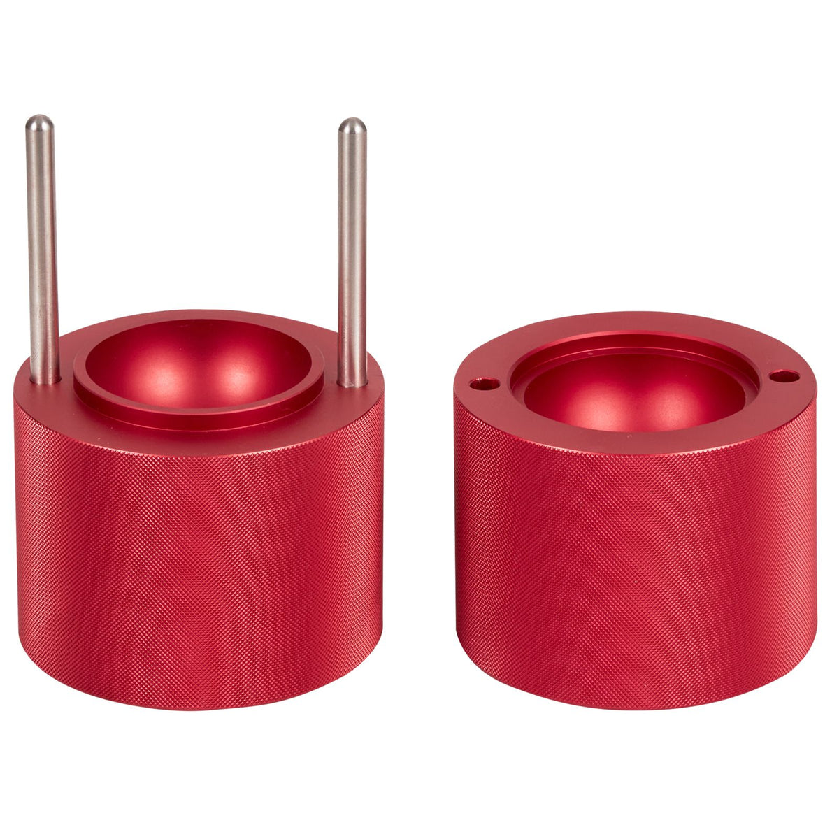Ice Ball Press, 6cm Ice Ball Maker, Aircraft Al Alloy Ice Ball Press Kit for 60mm Ice Sphere, Ice Press with Tong and Drip Tray, for Whiskey, Cocktail, Bourbon, Scot on Party & Holiday, Red