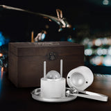 Candle Accessories: VEVOR Ice Ball Press Kit, Aircraft Al Alloy Ice Press with Ice Block Mold, Large Mat, Tong, Drip Tray, One Glass, Round Ice Ball Maker 2.4"/60 mm Ice Sphere, for Whiskey, Cocktail on Party & Holiday