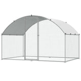 Small Animal Habitats & Cages: VEVOR Chicken Coop, 9.8x6.5x6.5ft Walk-in Large Metal Chicken Run for Yard with Waterproof Cover, Doom Roof Hen House with Security Lock for Outdoor and Backyard, Farm, Duck Rabbit Cage Poultry Pen