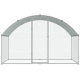 Small Animal Habitats & Cages: VEVOR Chicken Coop, 9.8x6.5x6.5ft Walk-in Large Metal Chicken Run for Yard with Waterproof Cover, Doom Roof Hen House with Security Lock for Outdoor and Backyard, Farm, Duck Rabbit Cage Poultry Pen
