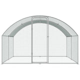 Small Animal Habitats & Cages: VEVOR Large Metal Chicken Coop, 9.8x12.9x6.5 ft Walk in Chicken Run for Yard with Waterproof Cover, Doom Roof Hen House with Security Lock for Outdoor and Backyard, Farm, Duck Rabbit Cage Poultry Pen