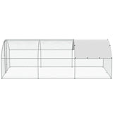 Small Animal Habitats & Cages: VEVOR Large Metal Chicken Coop with Run, 9.8x19.3x6.5 ft Walk-in Chicken Runs for Yard with Cover, Doom Roof Hen House with Security Lock for Outdoor and Backyard, Farm, Duck Rabbit Cage Poultry Pen