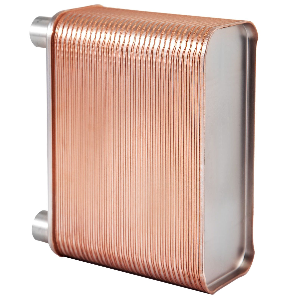 Heat Exchanger 3"x7.5" 60 Plates Brazed Plate Heat Exchanger 316L 1/2" BSP FPT Heat Exchanger EATB12 Beer Wort Chiller for Hydronic Heating