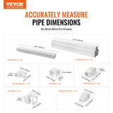 Automotive Repair & Speciality Tools: VEVOR Mini Split Line Set Cover 76.2mm W 3110mm L, PVC Decorative Pipe Line Cover For Air Conditioner with 5 Straight Ducts & Full Components Easy to Install, Paintable for Heat Pumps, White