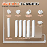 Automotive Repair & Speciality Tools: VEVOR Mini Split Line Set Cover 76.2mm W 3110mm L, PVC Decorative Pipe Line Cover For Air Conditioner with 5 Straight Ducts & Full Components Easy to Install, Paintable for Heat Pumps, White