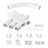 Automotive Repair & Speciality Tools: VEVOR Mini Split Line Set Cover 76.2mm W 3110mm L, PVC Decorative Pipe Line Cover For Air Conditioner with 5 Straight Ducts & Full Components Easy to Install, Paintable for Heat Pumps, White