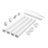 Air Compressors Accessories: VEVOR Mini Split Line Set Cover 76.2mm W 4830mm L, PVC Decorative Pipe Line Cover For Air Conditioner with 4 Straight Ducts & Full Components Easy to Install, Paintable for Heat Pumps, White
