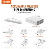 Air Compressors Accessories: VEVOR Mini Split Line Set Cover 76.2mm W 5400mm L, PVC Decorative Pipe Line Cover For Air Conditioner with 10 Straight Ducts & Full Components Easy to Install, Paintable for Heat Pumps, White