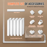 Air Compressors Accessories: VEVOR Mini Split Line Set Cover 76.2mm W 5400mm L, PVC Decorative Pipe Line Cover For Air Conditioner with 10 Straight Ducts & Full Components Easy to Install, Paintable for Heat Pumps, White