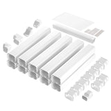 Air Compressors Accessories: VEVOR Mini Split Line Set Cover 76.2mm W 5400mm L, PVC Decorative Pipe Line Cover For Air Conditioner with 10 Straight Ducts & Full Components Easy to Install, Paintable for Heat Pumps, White