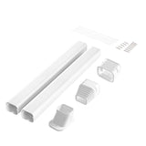 Automotive Repair & Speciality Tools: VEVOR Mini Split Line Set Cover 76.2mm W 2270mm L, PVC Decorative Pipe Line Cover For Air Conditioner with 2 Straight Ducts & Full Components Easy to Install, Paintable for Heat Pumps, White