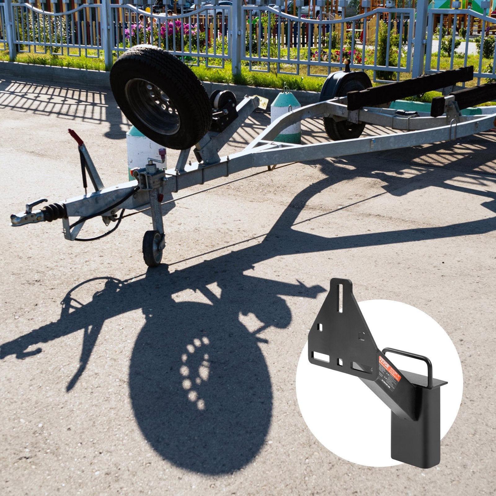 Bicycle Stands & Storage: VEVOR Spare Tire Carrier, Trailer Spare Tire Mount, 160 lbs Capacity, Utility Trailer Accessories Fits Most 4 & 5 & 6 & 8 Lugs Wheels on 4", 4.25", 4.5", 4.75", 5", 5.5", 6", 6.5" Bolt Patterns