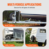 Bicycle Stands & Storage: VEVOR Spare Tire Carrier, Trailer Spare Tire Mount, 160 lbs Capacity, Utility Trailer Accessories Fits Most 4 & 5 & 6 & 8 Lugs Wheels on 4", 4.25", 4.5", 4.75", 5", 5.5", 6", 6.5" Bolt Patterns