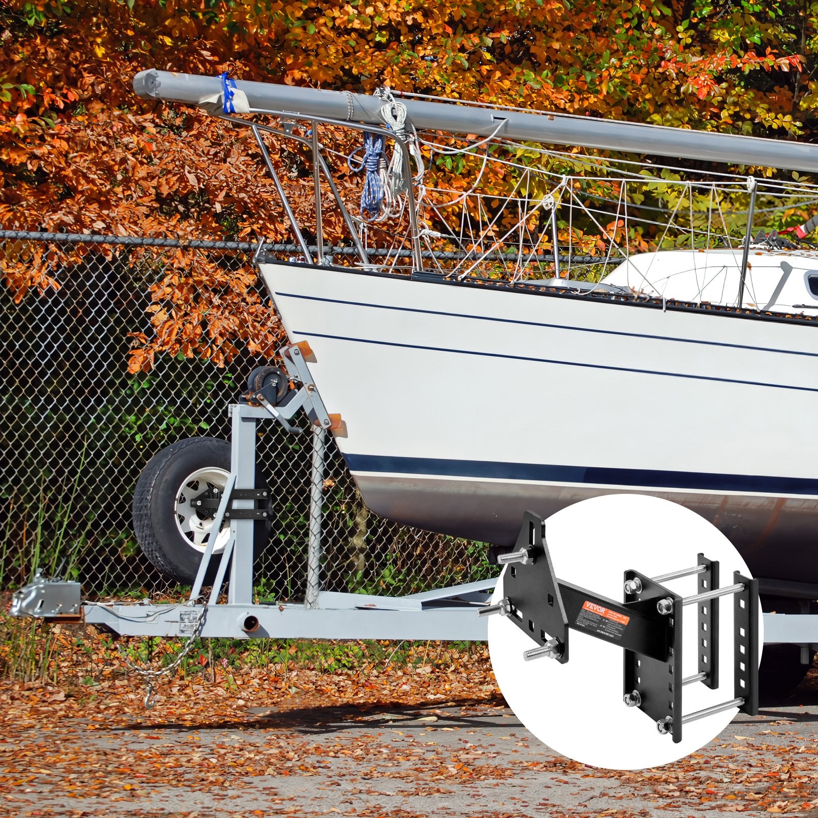 Bicycle Stands & Storage: VEVOR Spare Tire Carrier, Trailer Spare Tire Mount, 160 lbs Capacity, Utility Trailer Accessories Fits Most 4 & 5 & 6 & 8 Lugs Wheels on 4", 4.25", 4.5", 4.75", 5", 5.5", 6", 6.5" Bolt Patterns