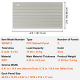Cross Bar: VEVOR Slatwall Panels, 121.9 x 30.48 cm Gray Garage Wall Panels (Set of 2 Panels), Heavy Duty Garage Wall Organizer Panels Display Perfect for Retail Store, Garage Wall, and Craft Storage Organization