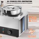 Food Warmers & Chafing Dishes: VEVOR Electric Soup Warmer, Three 7.4QT Stainless Steel Round Pot, 1200W Commercial Food Warmer, 30 - 85℃ Adjustable Temp, Bain Marie with Anti-Dry Burn and Reset Button, for Restaurant, Buffet