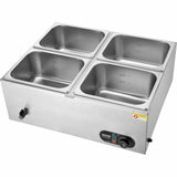 Food Warmers & Chafing Dishes: VEVOR Commercial Electric Food Warmer Countertop Buffet 4*12 Qt Pan Bain Marie