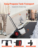 Phone Chargers: VEVOR Propane Tank Top Heater with Portable Trolley, 15000 BTU Rapid Heating 180-Degree Infrared Radiant Tank Top Gas Heater for 9-18kg Propane Tanks, for Ice Fishing/ Hunting/Outdoor Single Burner