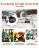 Phone Chargers: VEVOR Propane Tank Top Heater with Portable Trolley, 15000 BTU Rapid Heating 180-Degree Infrared Radiant Tank Top Gas Heater for 9-18kg Propane Tanks, for Ice Fishing/ Hunting/Outdoor Single Burner