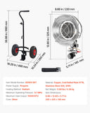 Phone Chargers: VEVOR Propane Tank Top Heater with Portable Trolley, 15000 BTU Rapid Heating 180-Degree Infrared Radiant Tank Top Gas Heater for 9-18kg Propane Tanks, for Ice Fishing/ Hunting/Outdoor Single Burner
