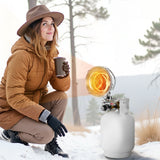 Phone Chargers: VEVOR Propane Tank Top Heater with Portable Trolley, 15000 BTU Rapid Heating 180-Degree Infrared Radiant Tank Top Gas Heater for 9-18kg Propane Tanks, for Ice Fishing/ Hunting/Outdoor Single Burner