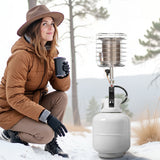 Phone Chargers: VEVOR Propane Tank Top Heater, 42000 BTU Rapid Heating 360-Degree Infrared Radiant Tank Top Gas Heater, Stepless Temperature Adjustment for Ice Fishing/ Hunting/Outdoor Work, Single Burner