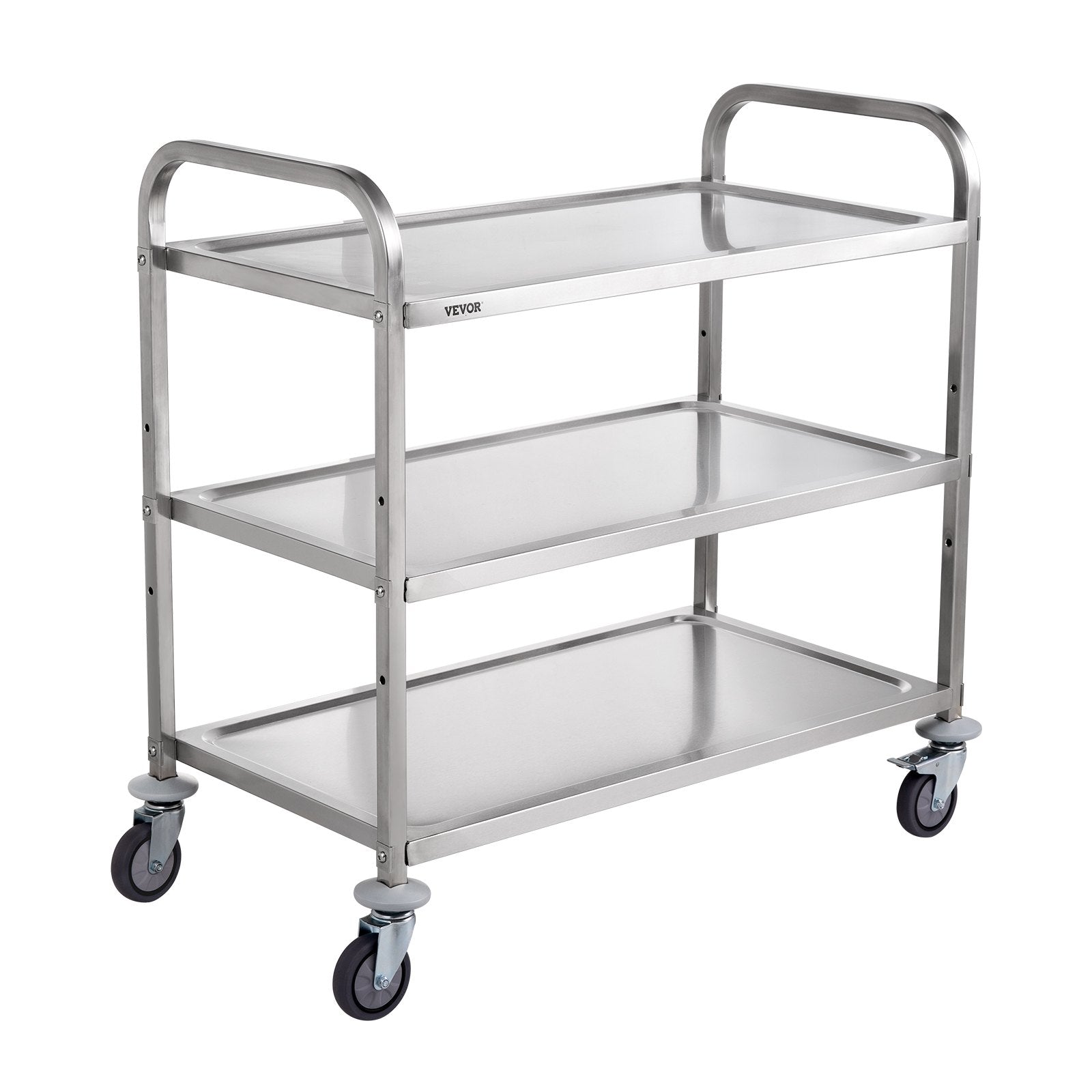 Cat Carriers & Crates: VEVOR 3-Tier Utility Cart Rolling Cart on Wheels 37.5"x20"x37.7" 450 LBS 6 Hooks