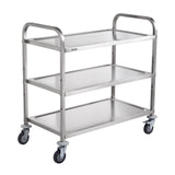 Cat Carriers & Crates: VEVOR 3-Tier Utility Cart Rolling Cart on Wheels 37.5"x20"x37.7" 450 LBS 6 Hooks