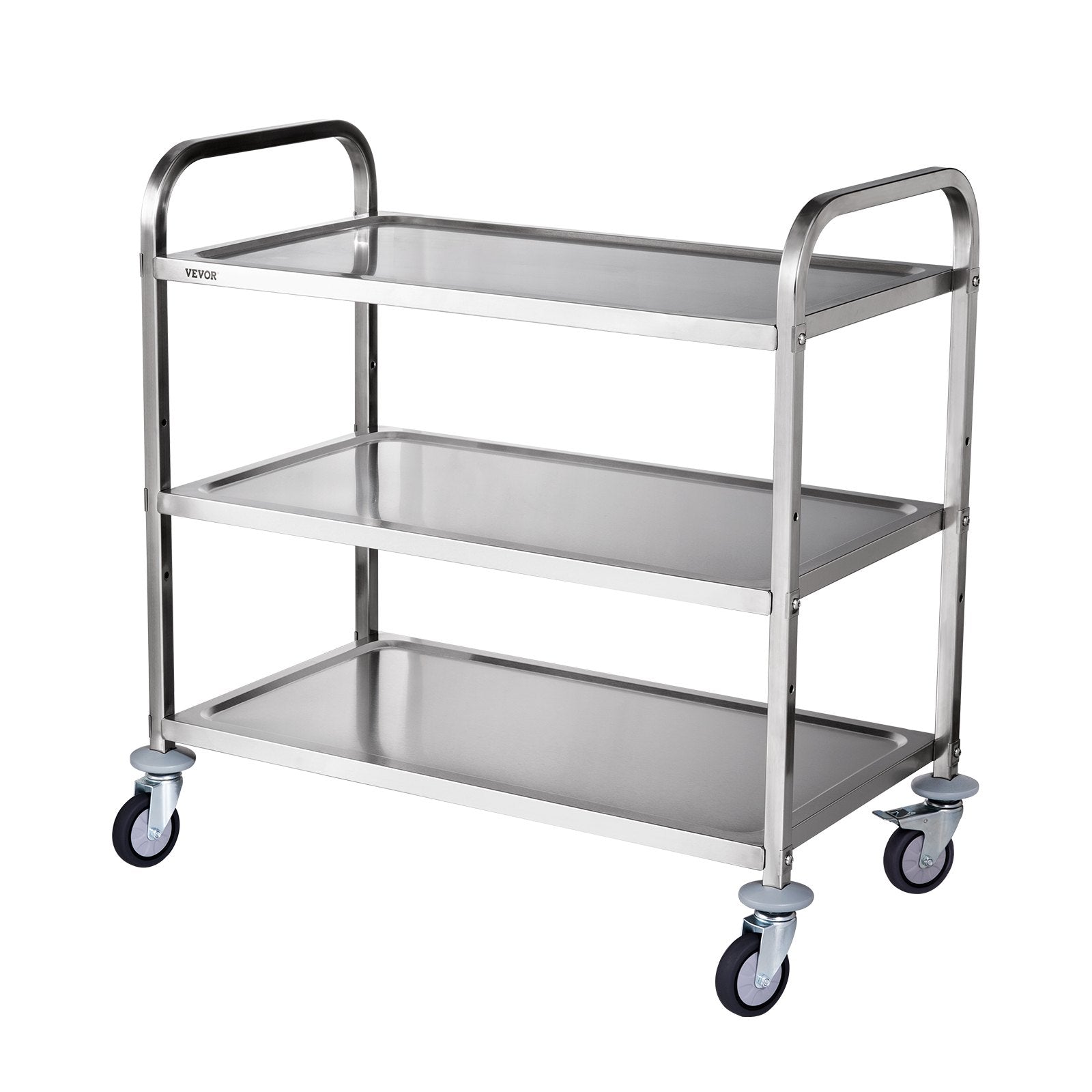 Cat Carriers & Crates: VEVOR 3-Tier Utility Cart Rolling Cart on Wheels 37.5"x20"x37.7" 450 LBS 6 Hooks
