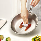 Food Warmers & Chafing Dishes: VEVOR Tri-Ply Stainless Steel Frying Pan, 3 Piece (240, 280, 320 mm), Cooking Skillet with Heat-Resistant Handle, Chef's Kitchen Cookware, Oven, Gas, Electric, Induction, Dishwasher Compatible, Silver