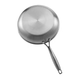 Food Warmers & Chafing Dishes: VEVOR Tri-Ply Stainless Steel Frying Pan, 3 Piece (240, 280, 320 mm), Cooking Skillet with Heat-Resistant Handle, Chef's Kitchen Cookware, Oven, Gas, Electric, Induction, Dishwasher Compatible, Silver